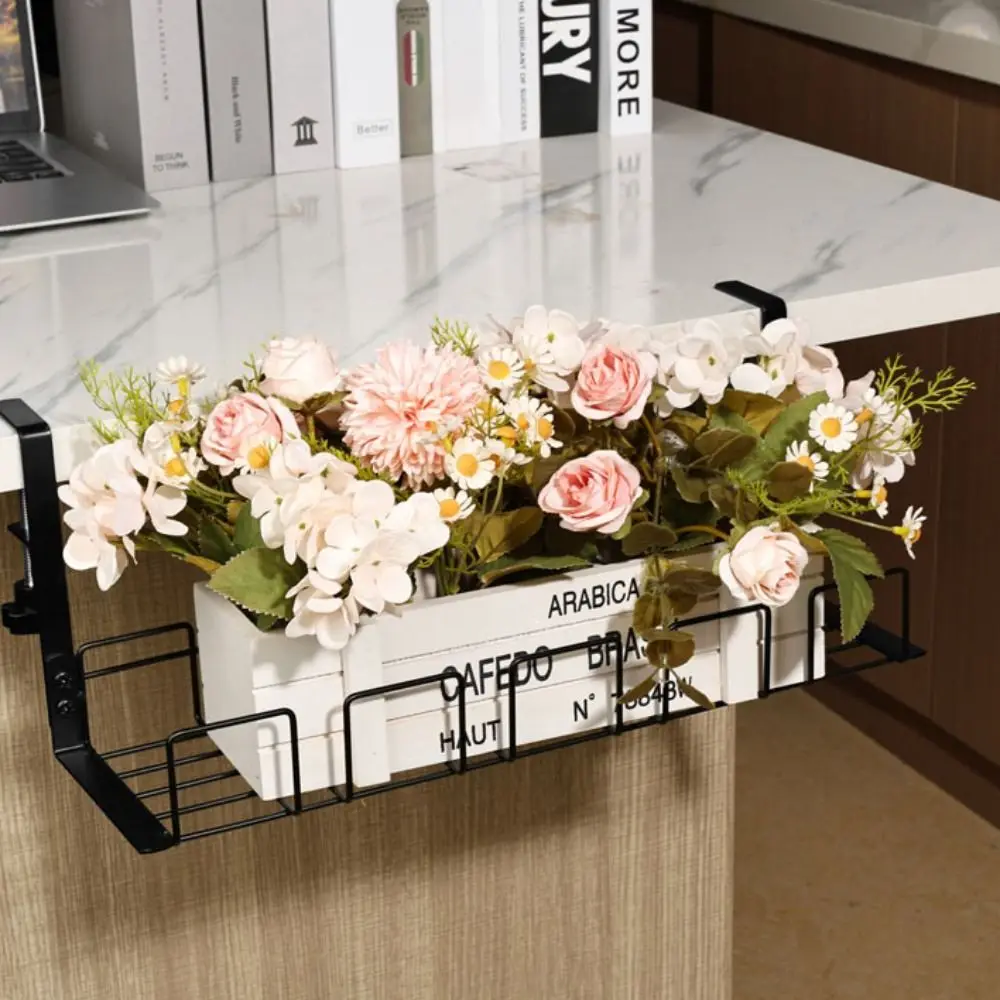 No Punching Under Table Storage Rack Sturdy Adjustable Clamps Metal Cable Management Tray Hanging Shelf Space Saving