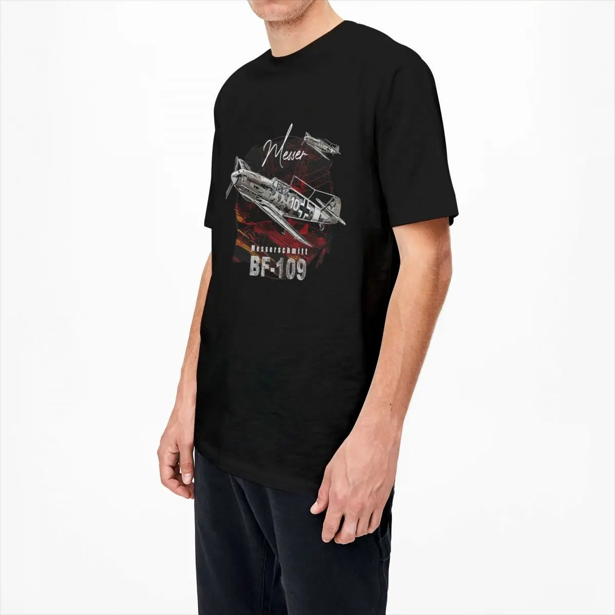 Messerschmitt BF 109 T-Shirt Summer Classic T Shirts 100 Cotton Hipster Tee Shirt For Men Short-Sleeved Design Clothing