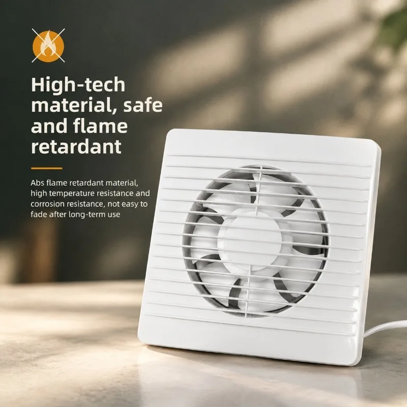4inch 100mm Electric Exhaust Fan Toilet Powerful Mute Exhaust Fan Household Wall Exhaust Fan Ventilation Fan