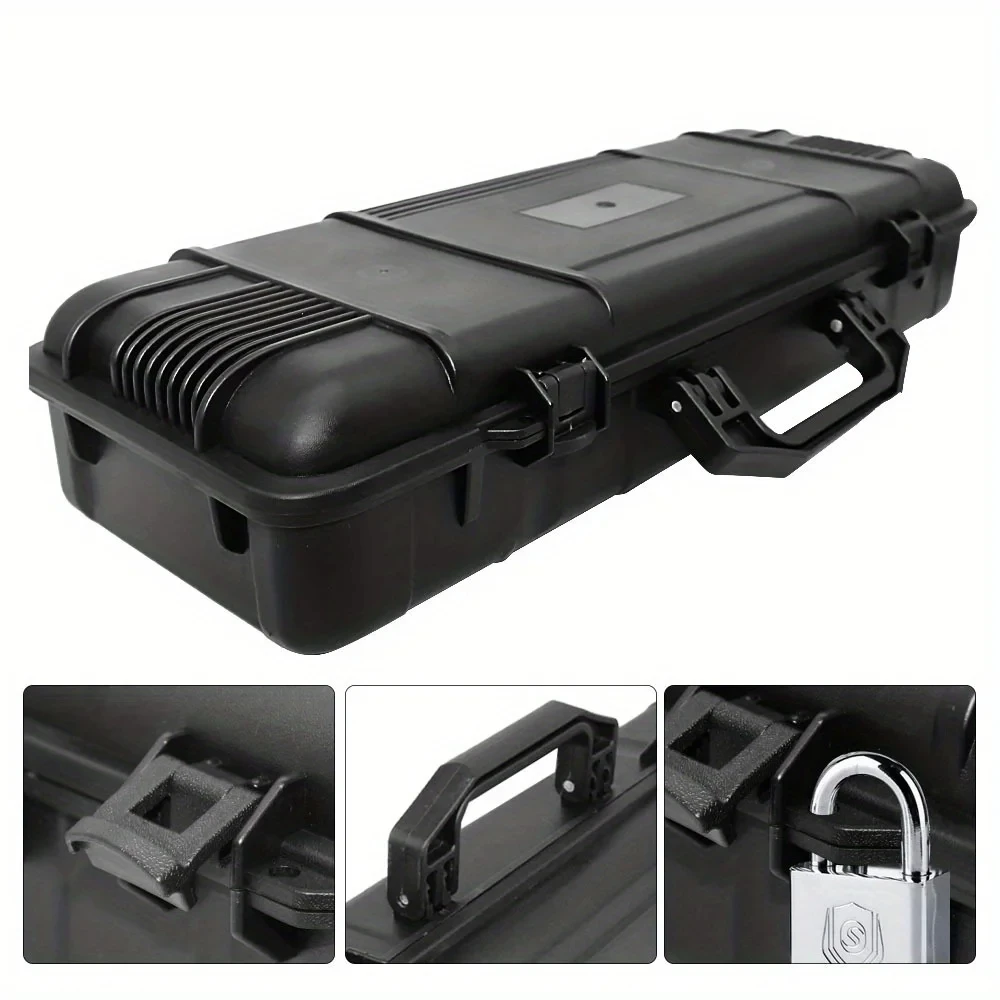 6 Sizes Black Hard Shell PP Carrying Toolbox Shockproof Portable Toolbox Secure Tools Safety Instrument Tool Storage Case