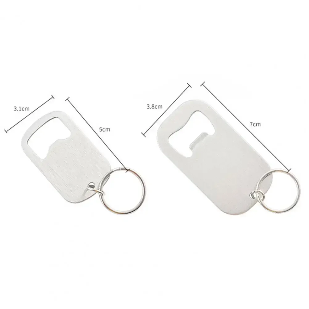 High Hardness Bottle Opener Manual Labor-saving Keychain Stainless Steel Flat Speed Beer Opener Can Opener for Home Kitchen Bar