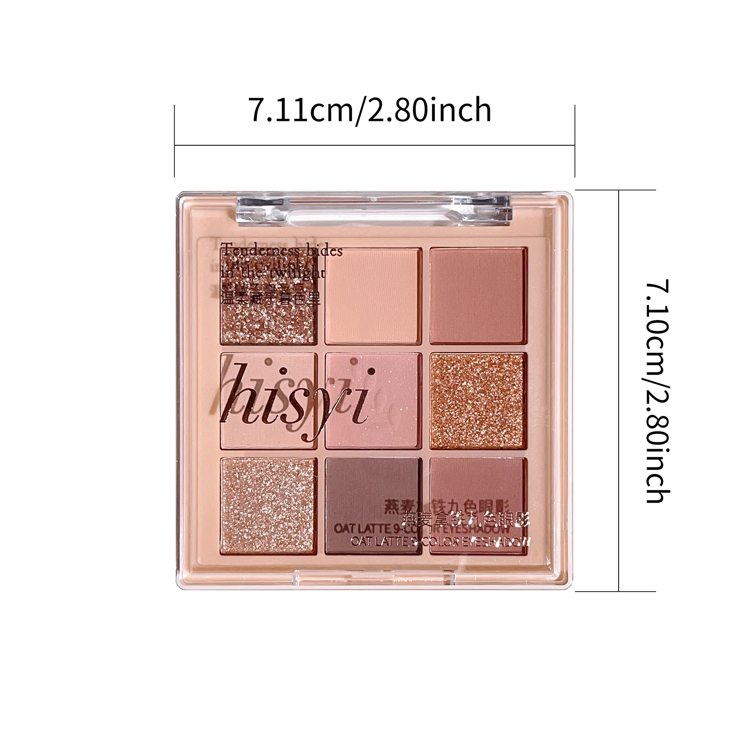 9-kolorowa paleta cieni do powiek - herbata mleczna w odcieniach nude i złota, matowe i połyskujące wykończenie, przenośne kosmetyki na co dzień