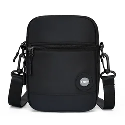 Bolso cruzado de un solo hombro para hombre, Mochila pequeña de lona Oxford impermeable, etiqueta de moda, novedad