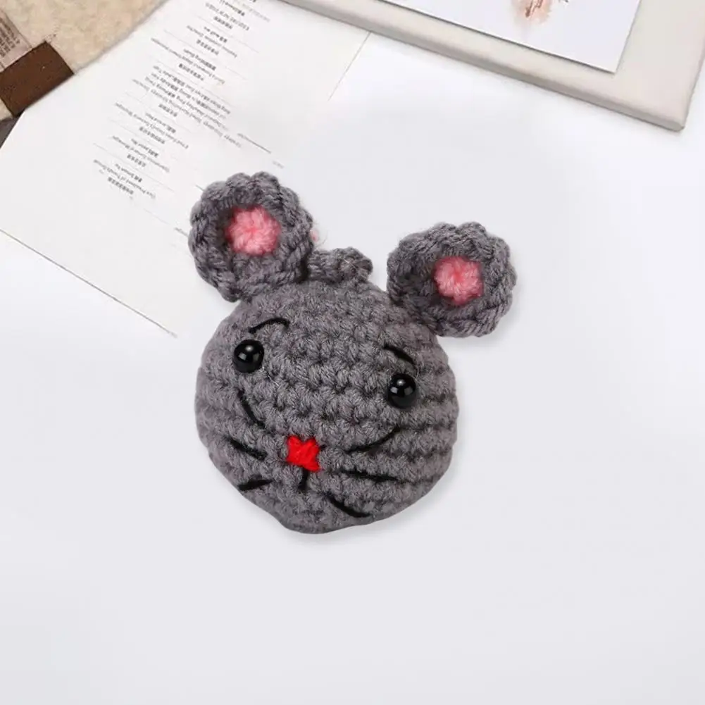 Porte-clés en peluche de hamster doux fait à la main avec nœud, crochet, pendentif beurre, jouet mème Kawaii, cadeau pour Gérof Emotional