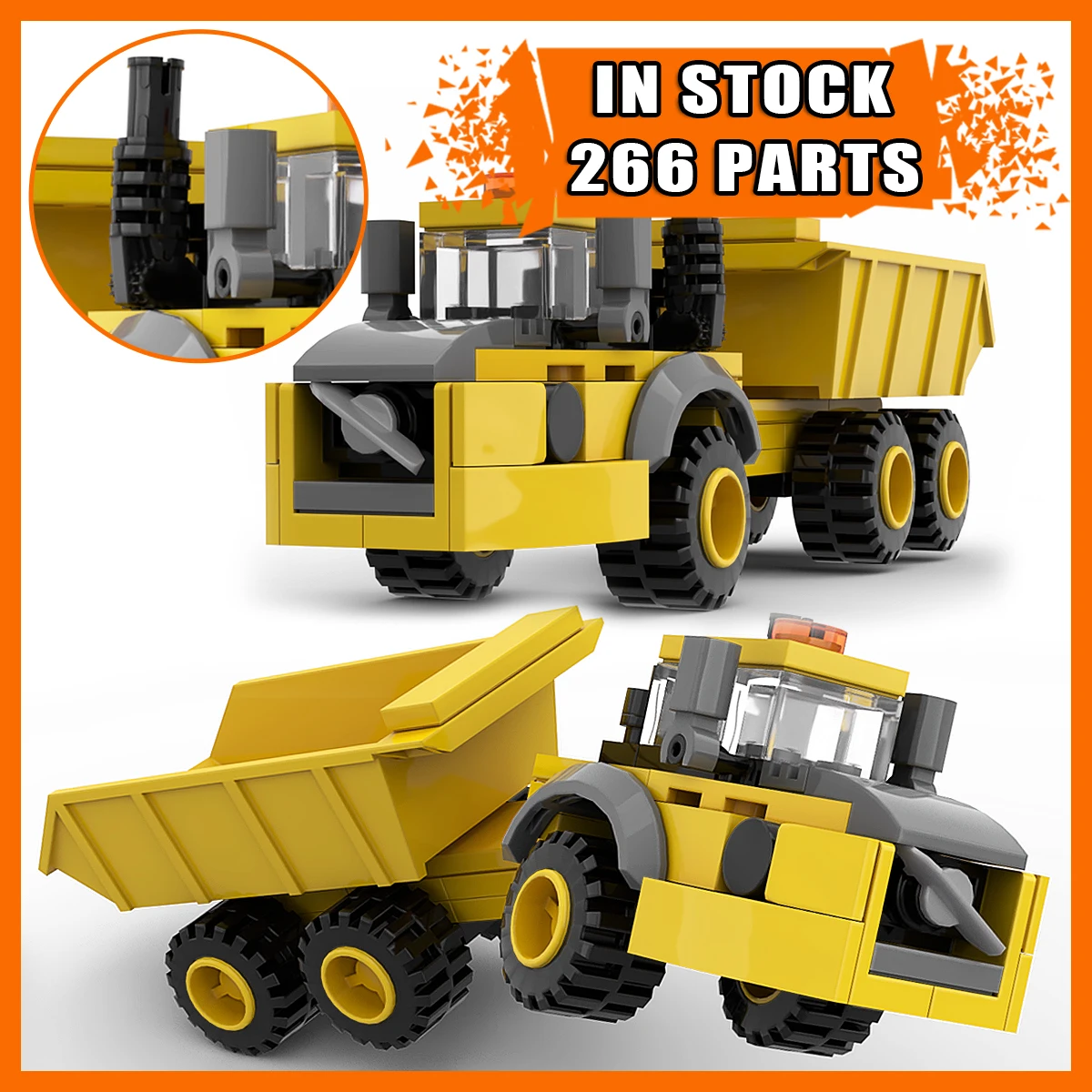

NEW MOC Heavy-Duty Truck Building Blocks Set, DIY Assembly Construction Vehicle Model Kit, Creative Birthday Gift Toy for Kids