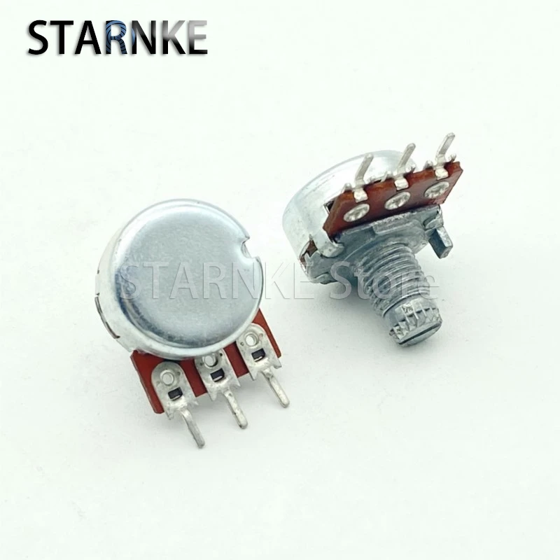 2PCS 16 Type WTH148 B20K 3-Pin Single Amplifier Audio Treble And Bass Volume Potentiometer Flower Shaft 10mm