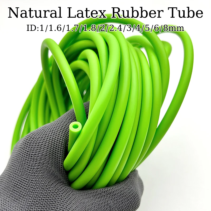 ID 1~8mm natural latex rubber tube fishing line protective cover industrial elastic conduit wear-resistant and stretch resistant