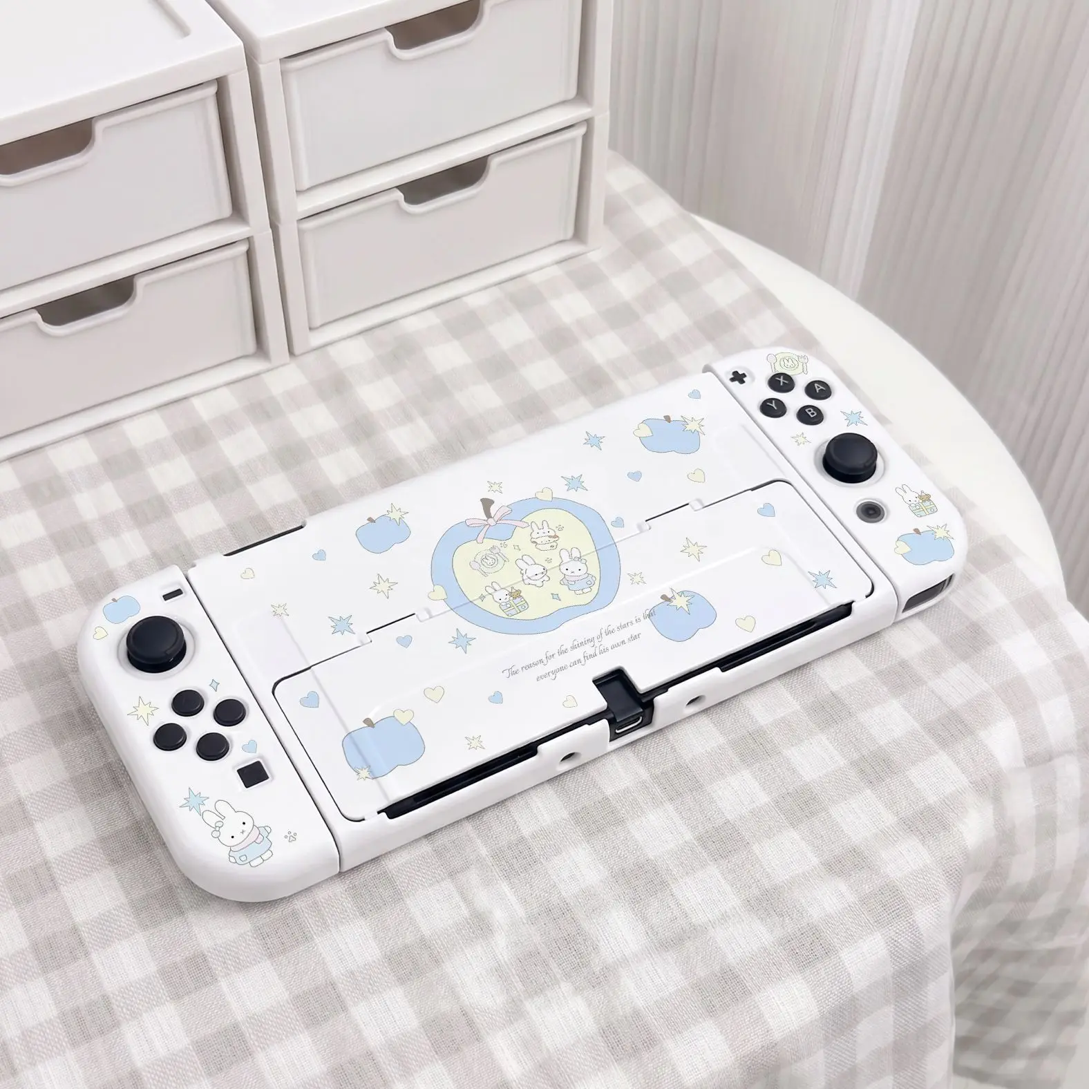 Miffy Switch Protective Shell Oled Protective Cover Hand Shan Lovable Anti-fall Game Player Accessory Part Duricrust Lovely Cute