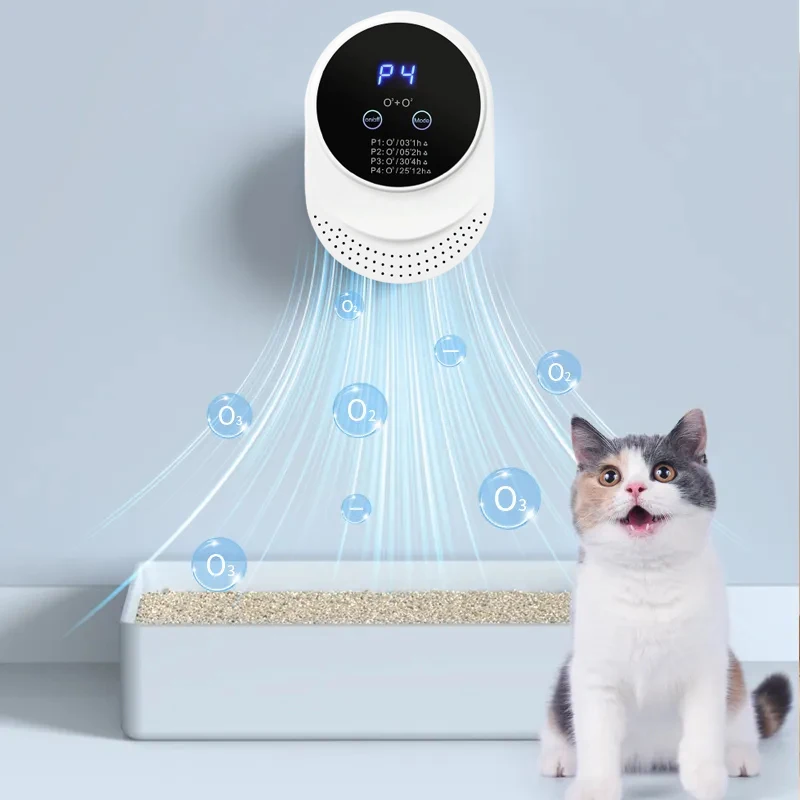 

Air Ozone Generator With Touch Screen Pet House Smart Air Purifier Deodorization Deodorant for Cat Box Room Cat Products