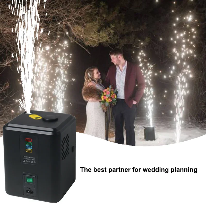 4 PCS Mini Cold Spark Machine Set with Remote Control, Portable Cold Fountain Sparkler Device for DJ Party Wedding Stage Events