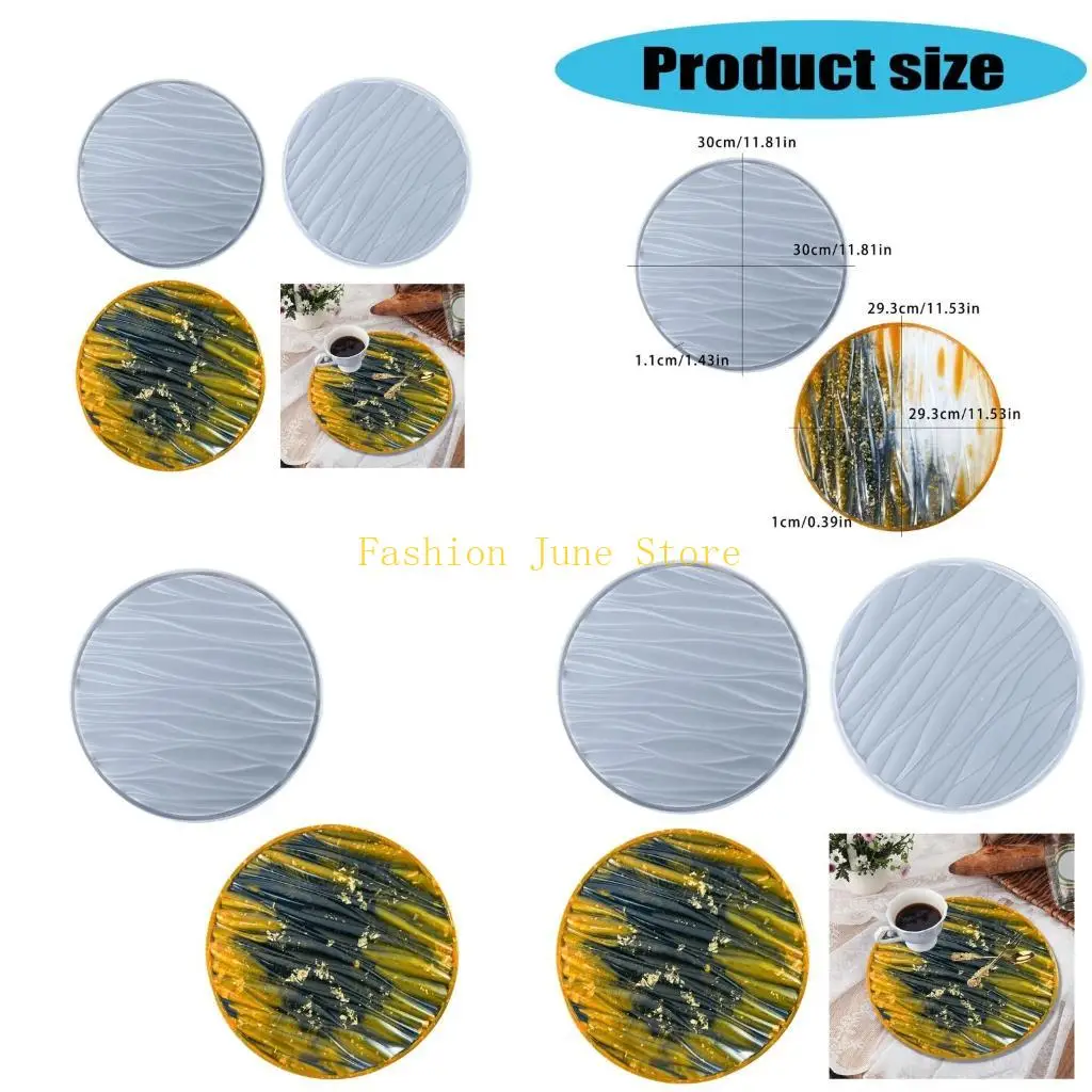 

N5KA Легкосъемная силиконовая волнистая форма для коврика для чашек, многоразовая силиконовая форма с художественным волнистым