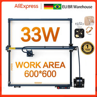 SCULPFUN 33W Laser Engraver With Automatic Air Assist Rotary Roller  For Leather Wood Acrylic Cnc Machine 600x600mm Work Area