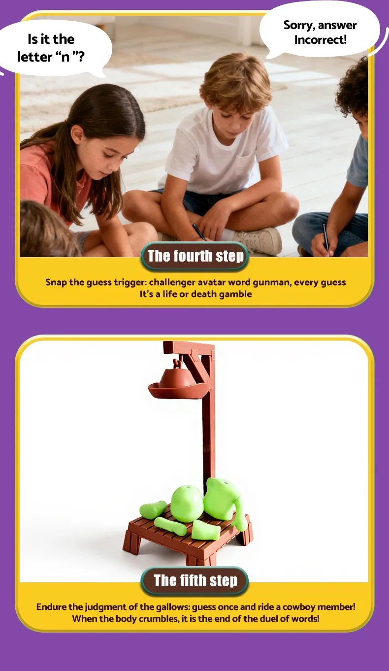 Nieuwe magnetische Hangman Mystery Word Game magnetische hanger Mystery Family Gathering Game Toy Christmas