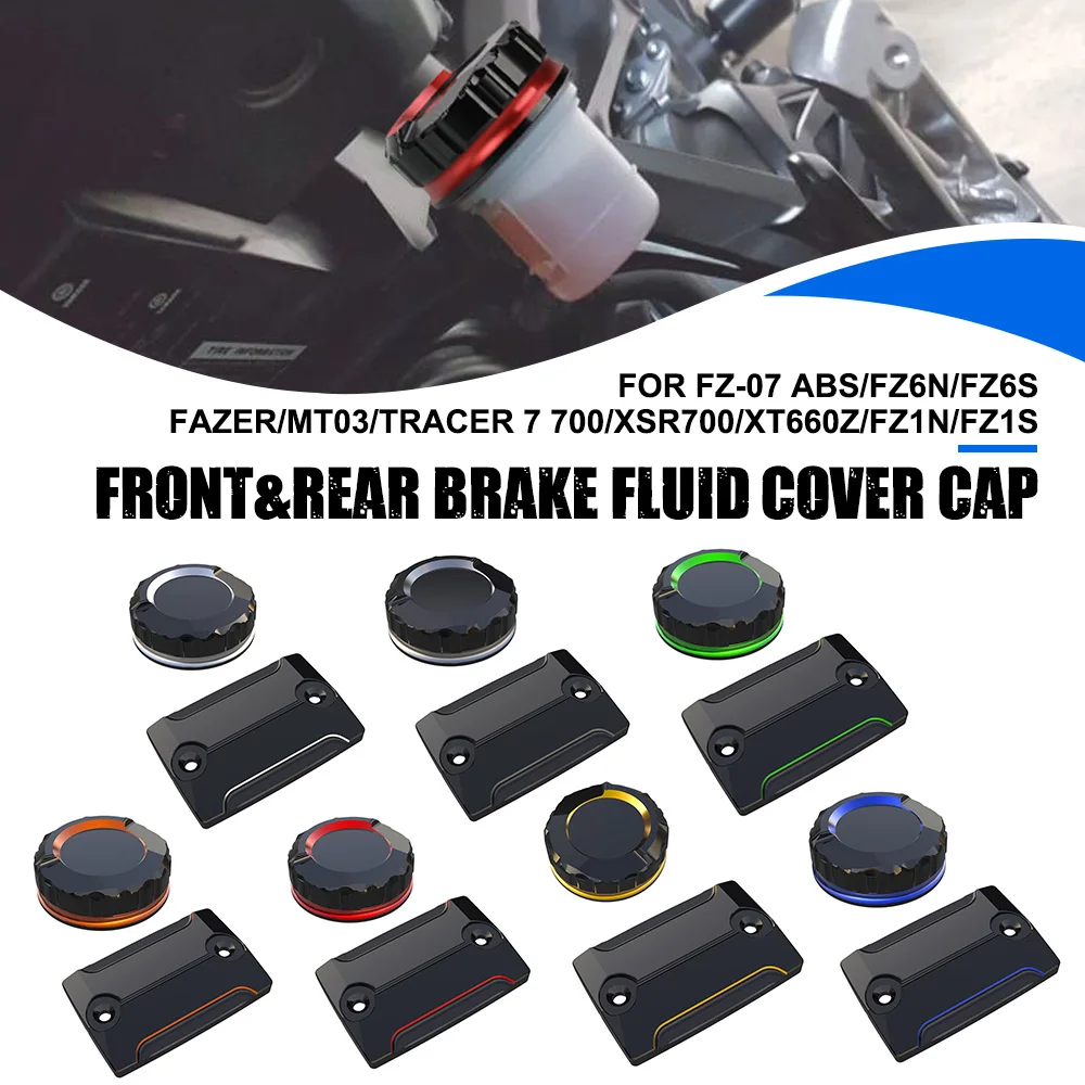 

For Yamaha FZ8N FZ8S Fazer MT-09 ABS MT10 TDM900 Tracer 900/GT XSR900 XVS950 BT1100 XT1200Z Front Rear Brake Fluid Reservoir Cap