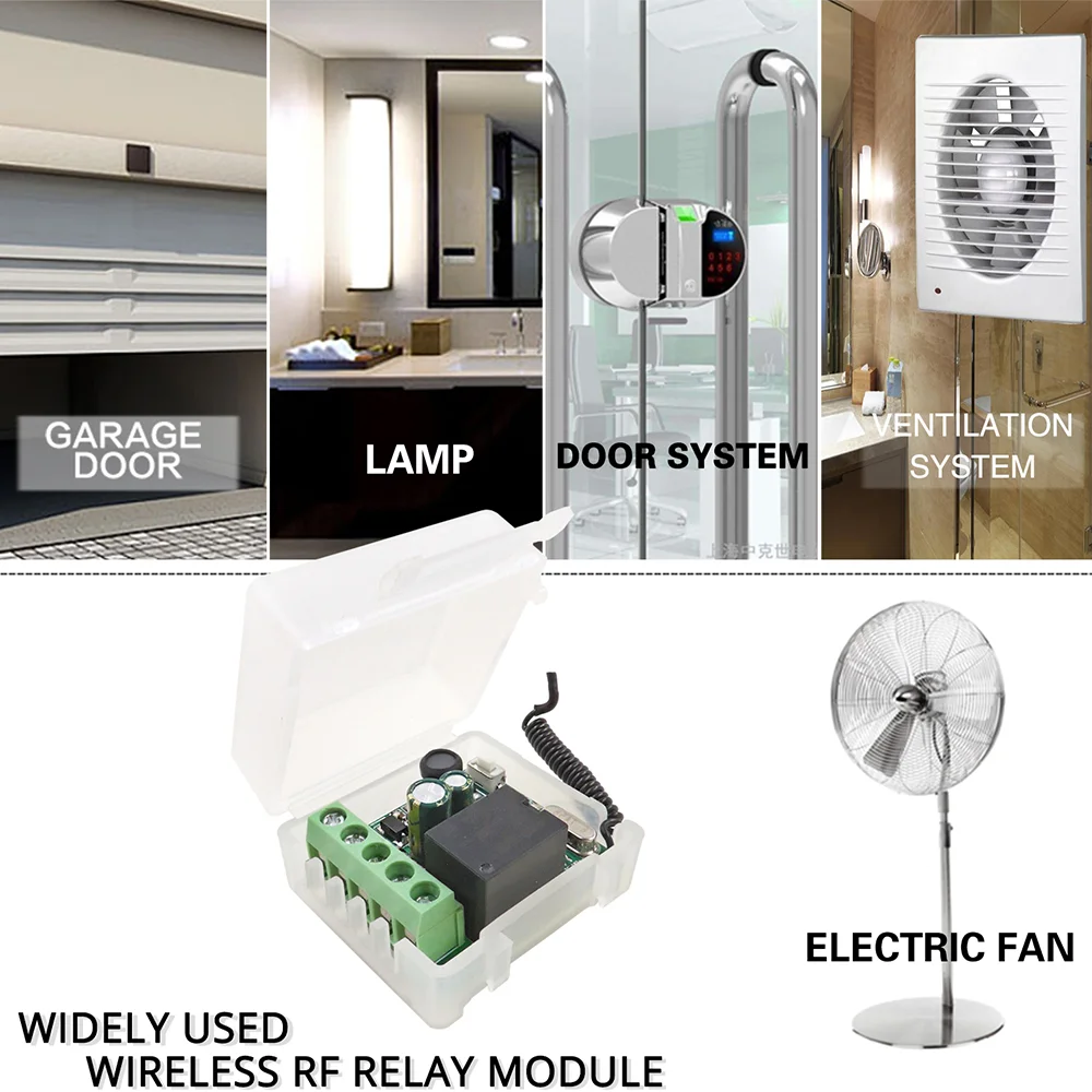 Interruptor de Control remoto de 433 Mhz AC 220V 1CH, receptor de relé RF, transmisor de código de aprendizaje RF