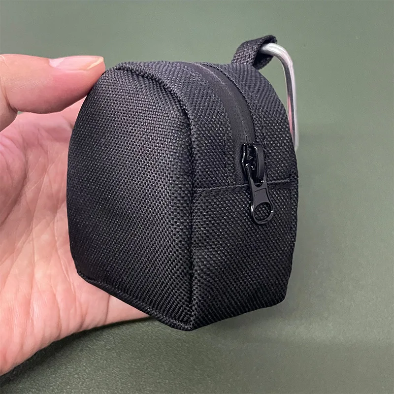 10pcs Coin Purses Women Oxford Black Ear Line Waterproof Protable Short Storage Bag With Key
