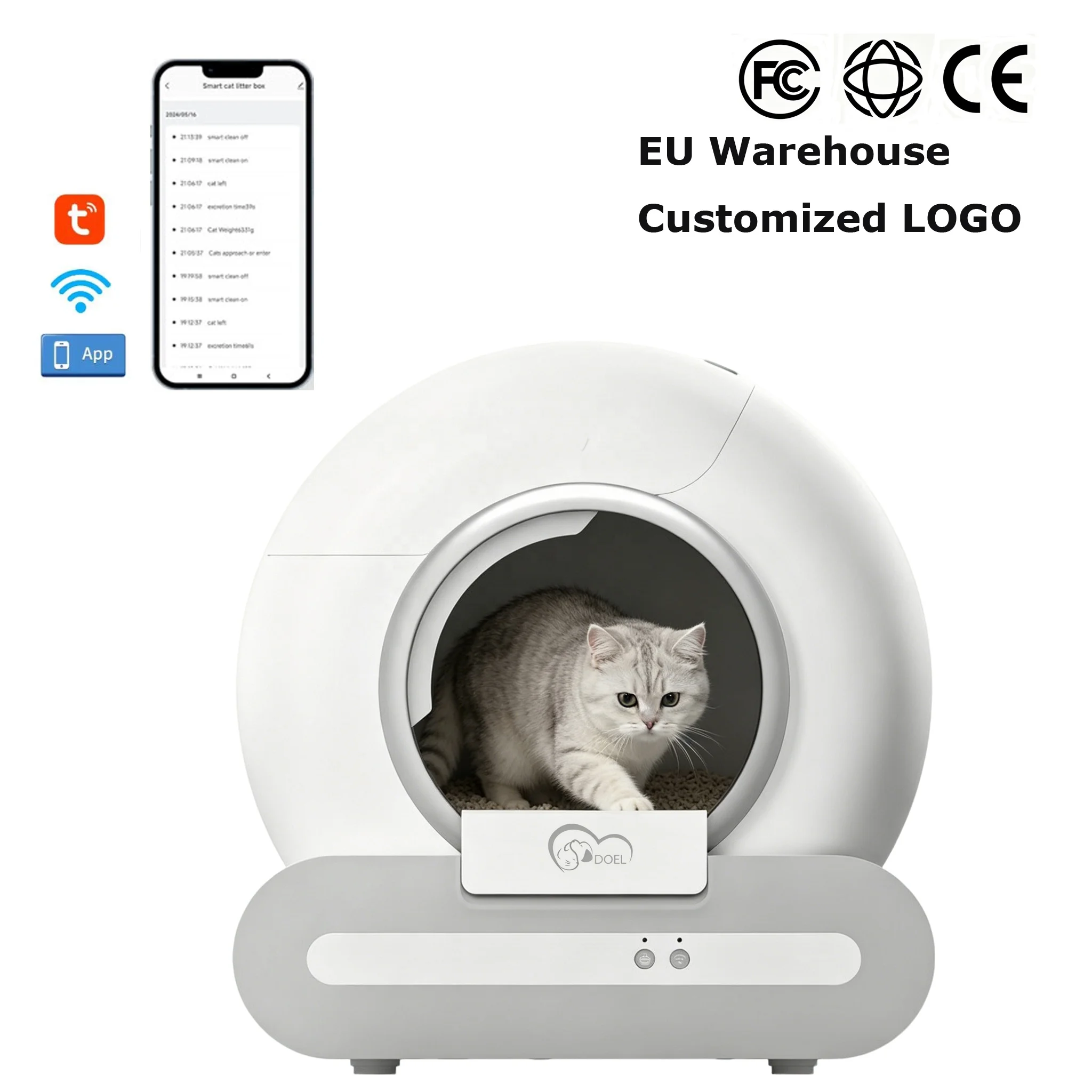 Intelligent Automatic Smart Cat Litter Box Self Cleaning Litter Box for Cats