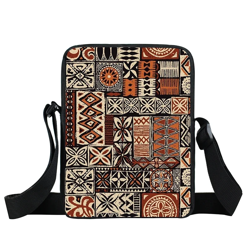 Polynesian Tribal Print Messenger Bag Women Hibiscus Flowers Turtle Handbags Hawaiian Style Crossbody Bag Phone Houlder Bookbags image 3
