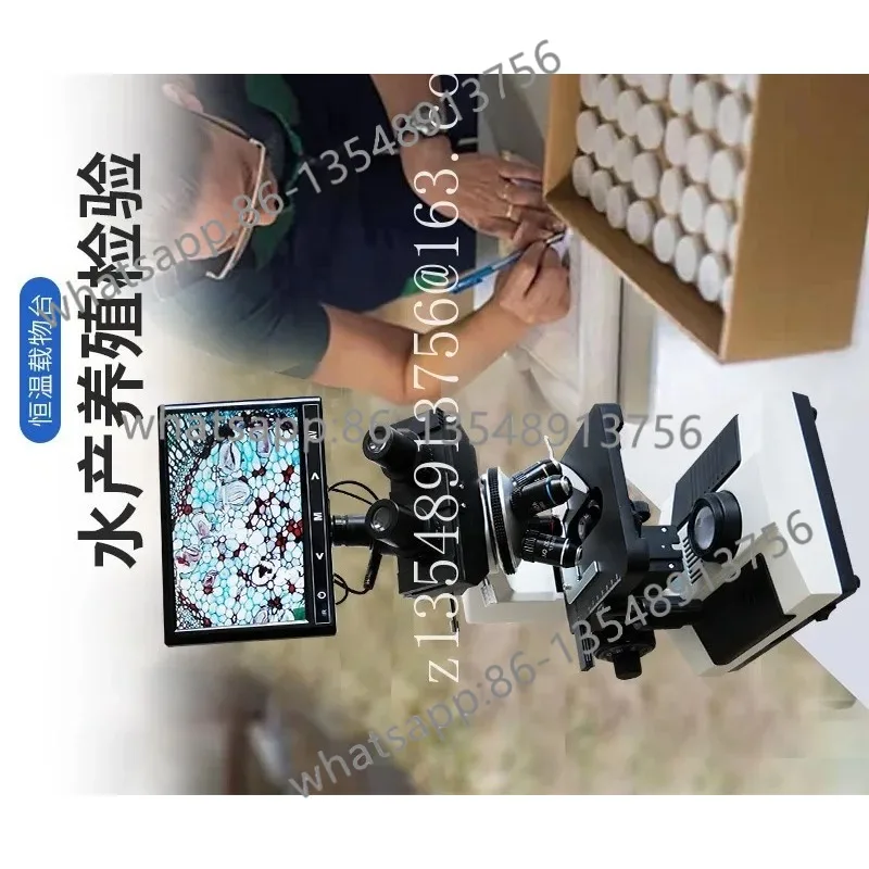 High definition constant temperature desktop for high-end optical and electronic three eye microscopes in the laboratory