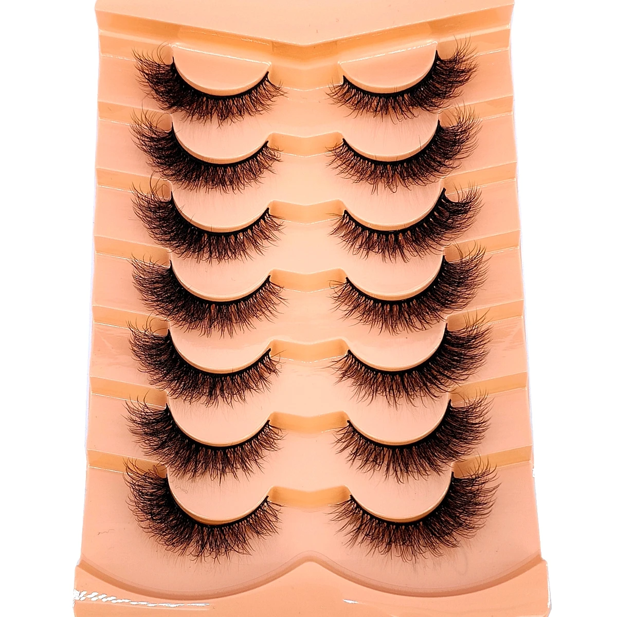 7pairs Natürliche Russische Streifen Wimpern Flauschigen Nerz Wimpern 3D Falsche Wimpern Flauschigen Volumen Wimpern Gefälschte Wimpern Verlängerung Make-Up