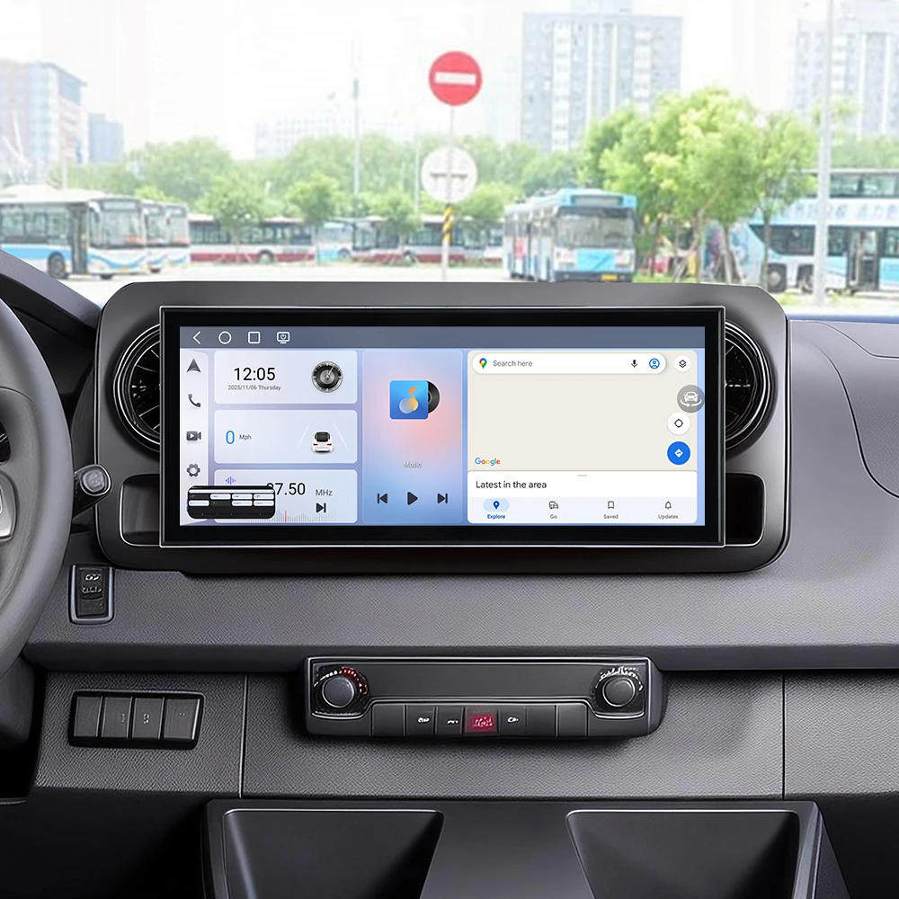 15.8 Inch Touch Screen Car GPS Multimedia Player For Mercedes Benz Sprinter 2018-2026 Wireless CarPlay Android Auto Head Unit