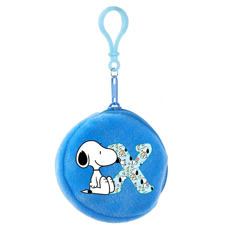 سنوبيس الأزرق محافظ صغيرة الكرتون أنيمي نمط رسالة A-Z طباعة محفظة نسائية للعملات المعدنية بنين بنات لطيف محافظ قلادة هدايا حفلة عيد ميلاد #2