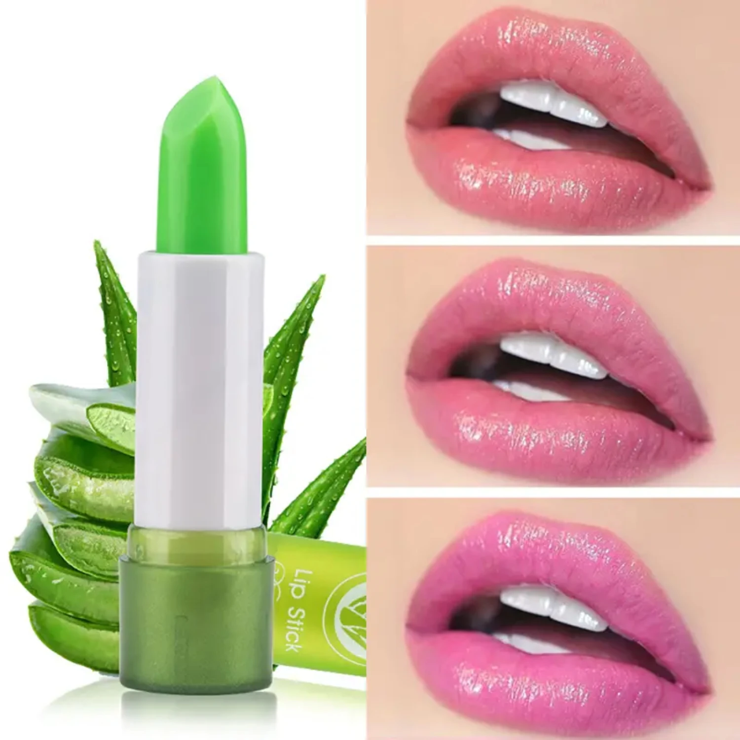 Magische vochtinbrengende aloë vera lippenbalsem - voedzame temperatuur kleurveranderende lipgloss lippenstift voor mooie lippen - lange las