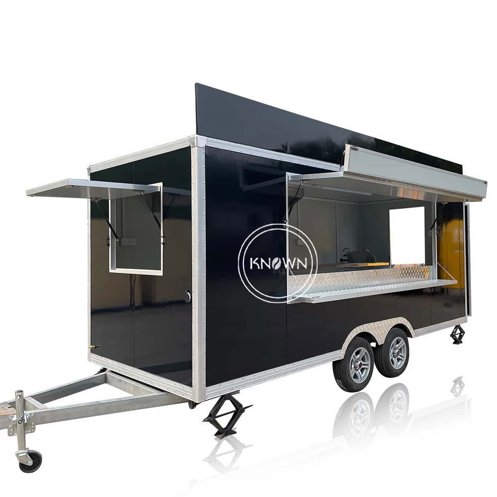 

Food Truck Outdoor Kitchen Fast Food Trailer With Cooking Equipment China Factory Mobile Food Cart For Sale Europe USA