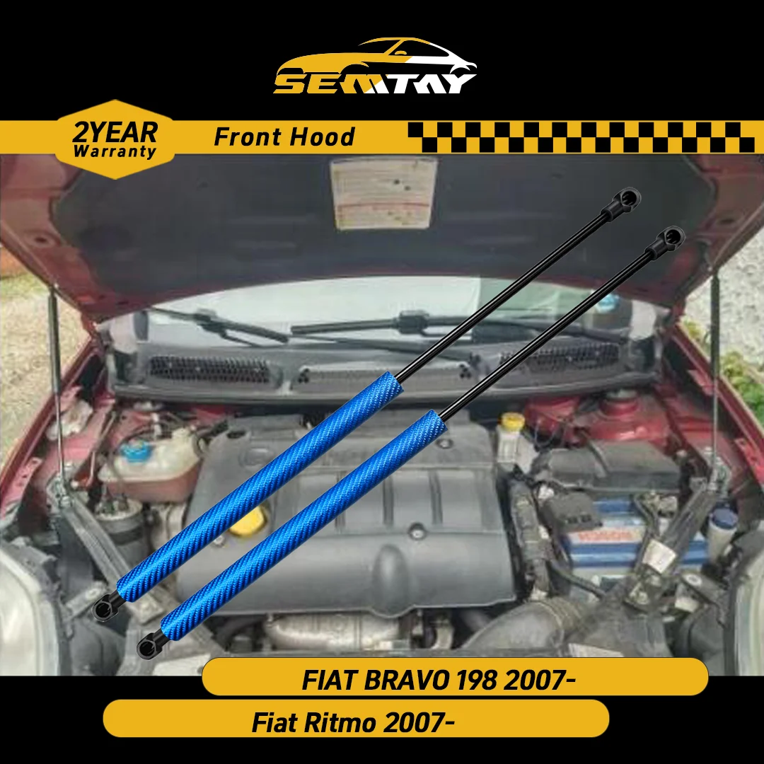 

SEMTAY Hood Struts Compatible with FIAT BRAVO 198 2007-/Fiat Ritmo 2007- Bonnet Lift Support Spring Shocks Damper