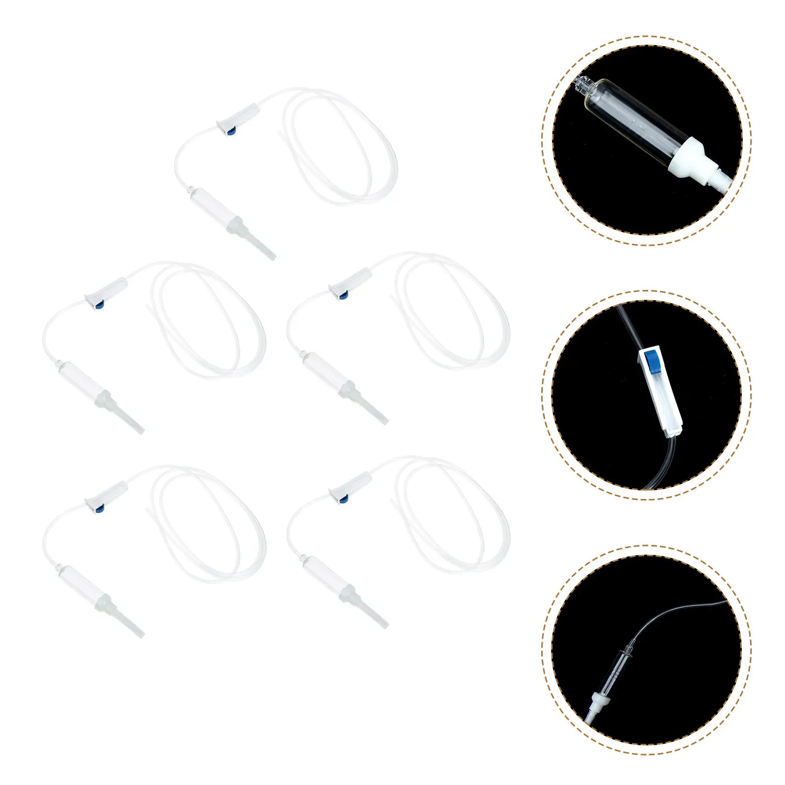 

5Pcs Halloween Infusion Tubes Drinking Bag Juice Pouch Tubes Portable Reusable PVC Party Props Decorations