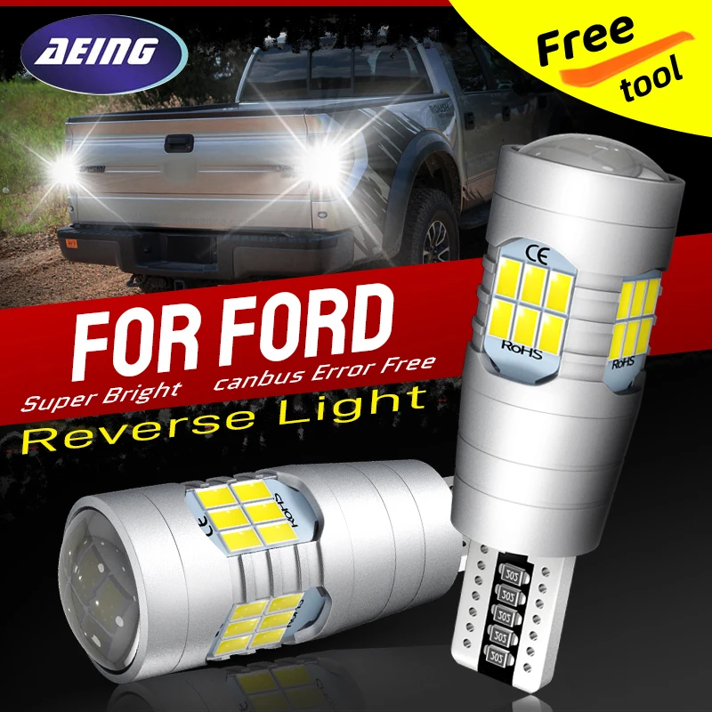 

2×Car LED Reverse Light Blubs Backup Lamp T15 W16W For Ford Focus Fiesta Explorer F150 Expedition Kuga Mondeo Fusion Mustang Max