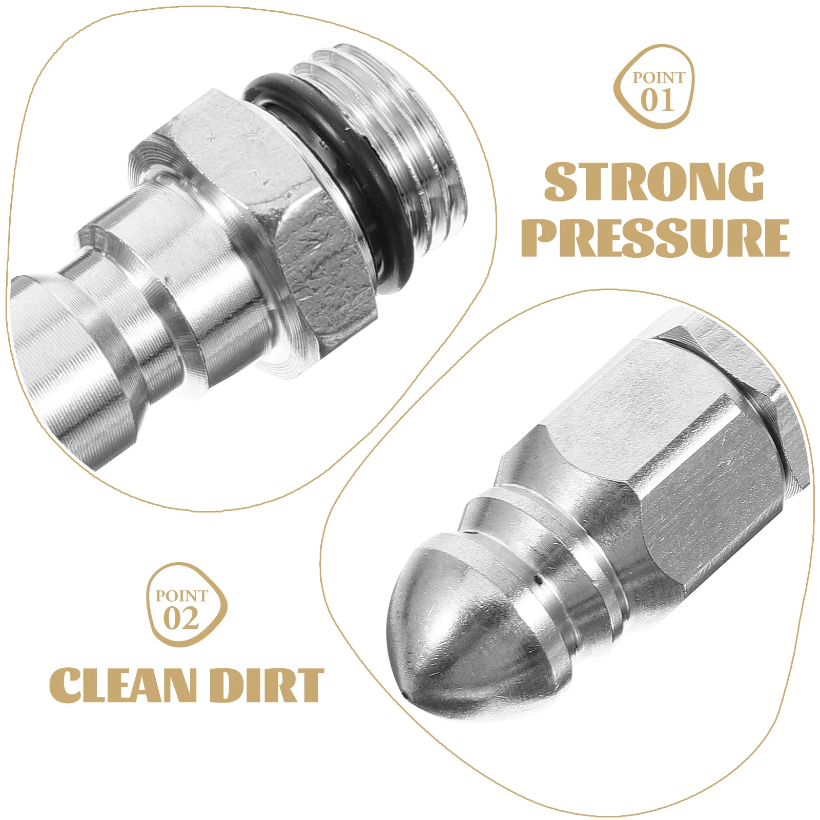 

Stainless Steel Compact High Pressure Nozzle Cleaning Machine Sprayer Head Sewer Unclogging Drain Cleaning Tool Jet Washer