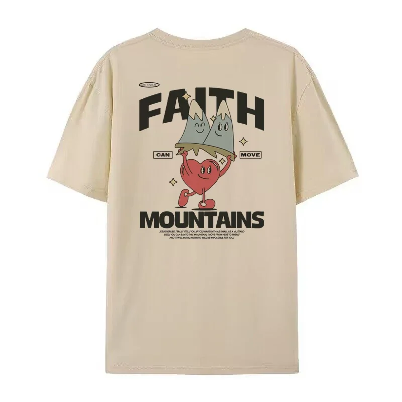 Retro Cartoon Bible Verse Funny T-Shirts Women Cute Christian Inspirational Tee Shirt Jesus Faith Streetwear Tops Unisex Clothes
