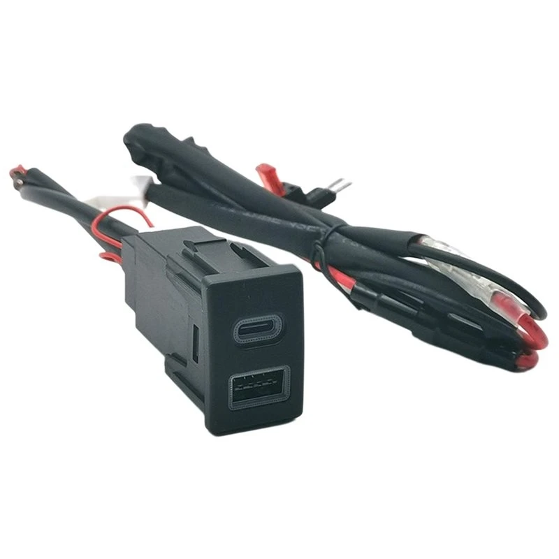 Retrofit Car Dual PD USB Charger For ISUZU D-MAX/MU-X/V-Cross Including Red Light Indicator-L94A