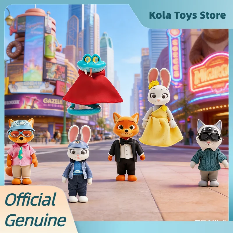 

Genuine Zootopia 2 Crazy Party Series Bjd Figurine Blind Box Toys Jointed Movable Doll Cute Decor Surprise Box Gift For Girls