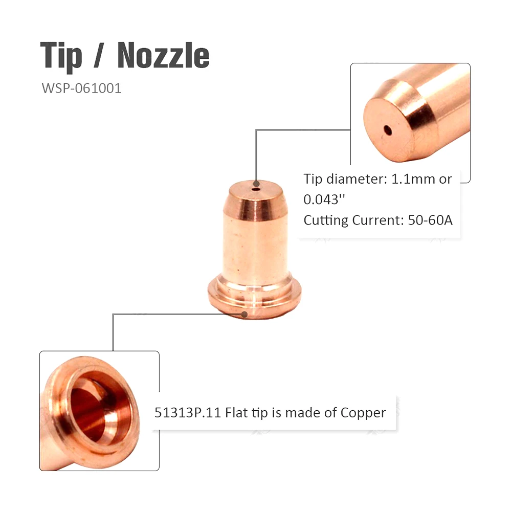 

Brand New Plasma Electrode Tip PT-60/IPT-60 Portable Tools Torch Useful Welding Accessories Cutter Consumables