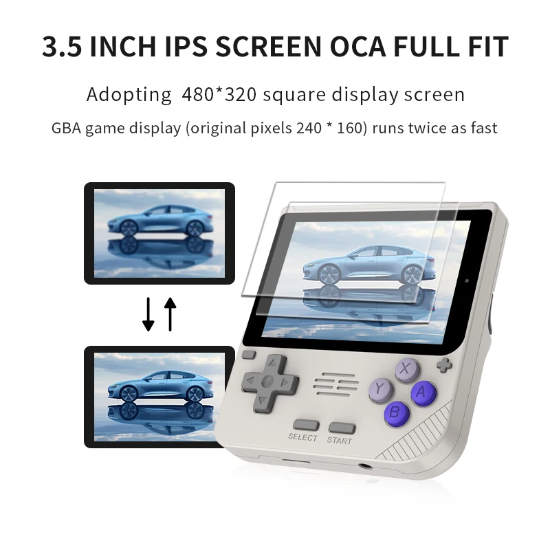 Imagem -02 - Handheld Game Console Ips Oca Tela Cheia Retro Openinglinux Presentes Baratos para Crianças Novo 3.5 480x320 Powkiddy-v10