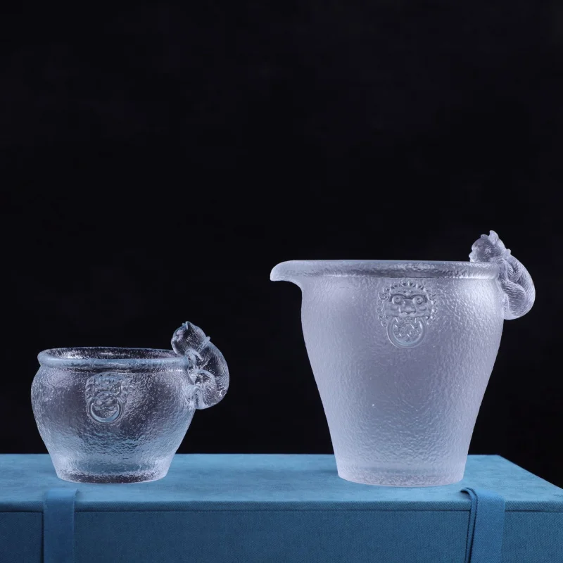 Forbidden City Imperial Cat Heat-Resistant Glass Gongdao Tasting Cup Daily Tea Set Simple Elegant Cute