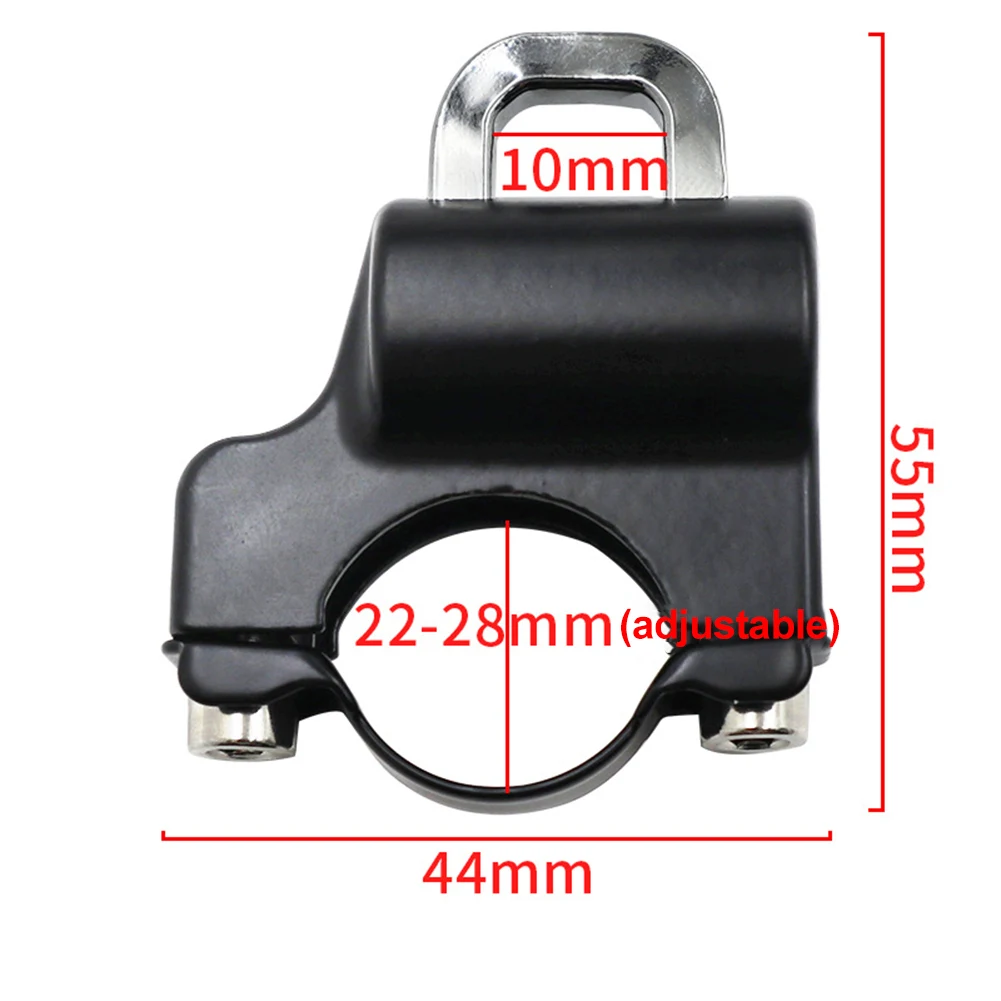 

Motorcycle Helmet Lock Handlebar 7/8" Tube Aluminum Theft Proof Universal Bike Safety Hook Durable Vehicle Security Accessory
