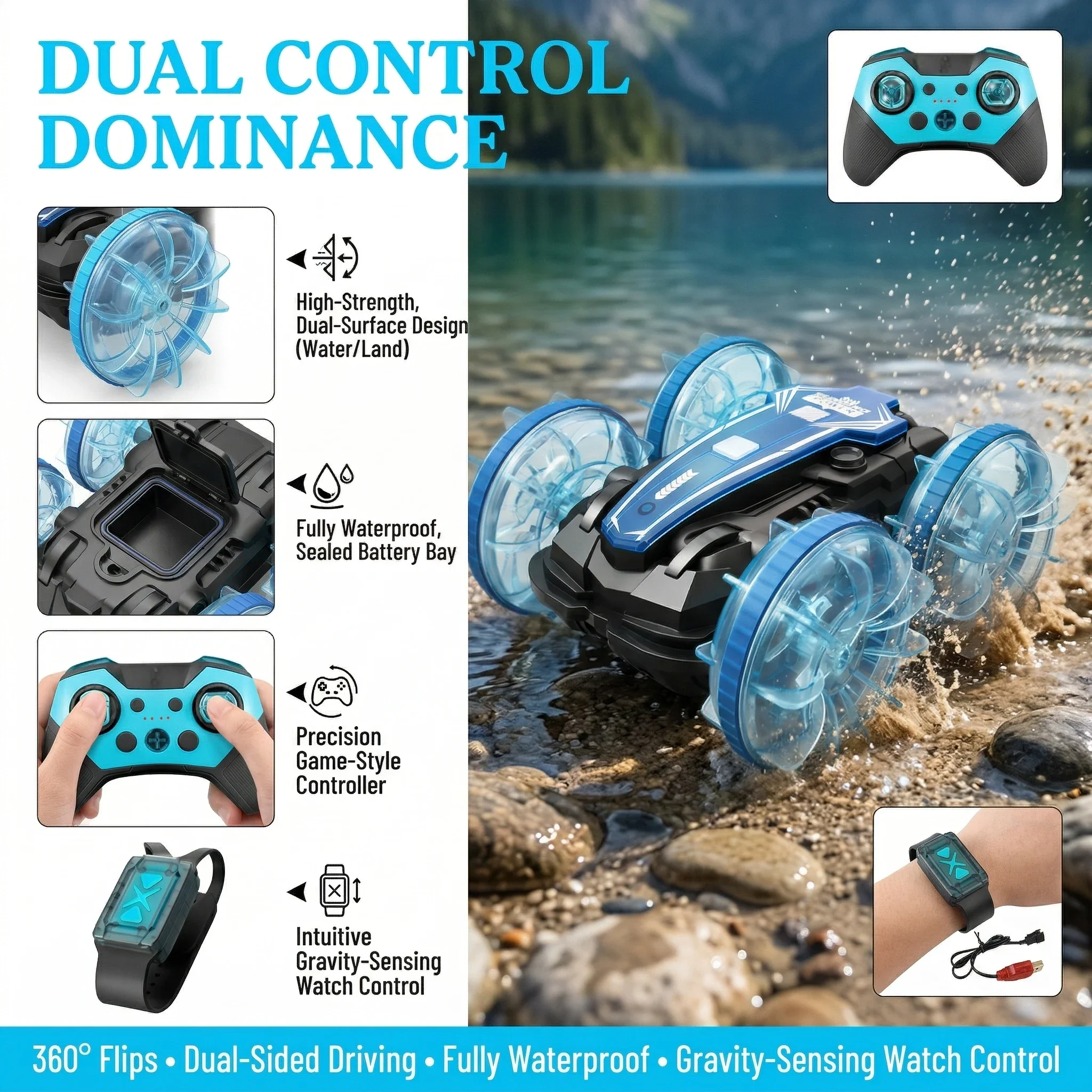 Thumbnail 4 - #8 Latest Double Sided RC Stunt Cars Offers