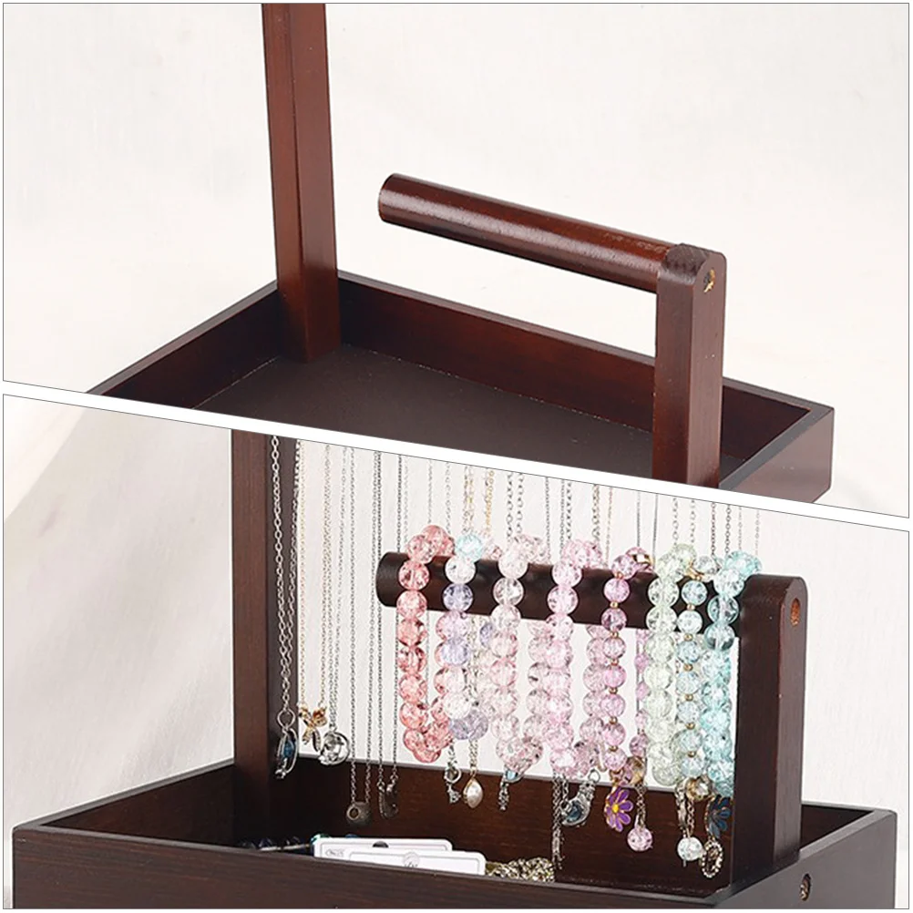 Wooden Bangle Bracelet Display Stand Jewelry Organizer Rack for Hair Ties Scrunchies Decor Bracelet Holder