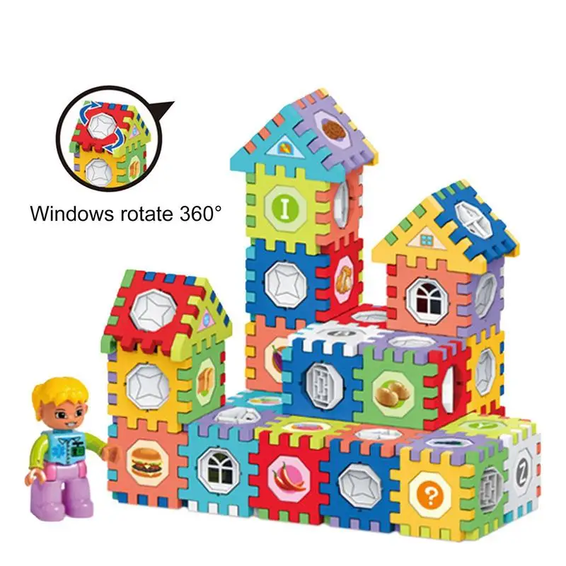 Fai da te assemblato a mano blocchi di casa puzzle giocattoli Mini Building Block Set per 3-6 anni bambini ragazze ragazzi gioco di apprendimento educativo