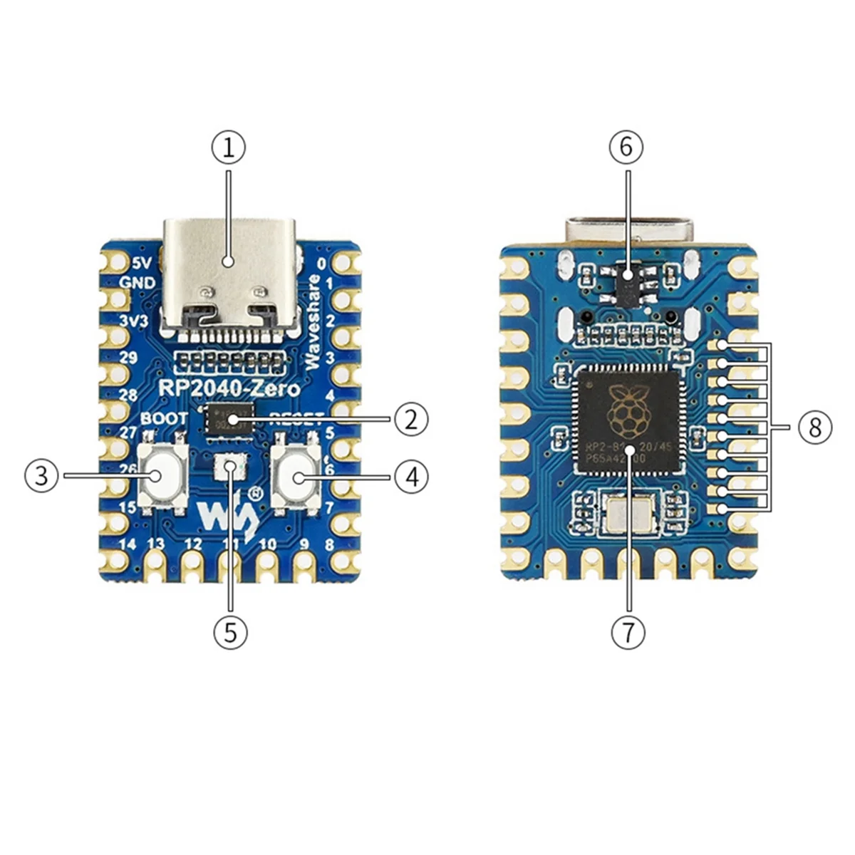 Scheda di sviluppo Waveshare per Raspberry Pi Zero, non saldata