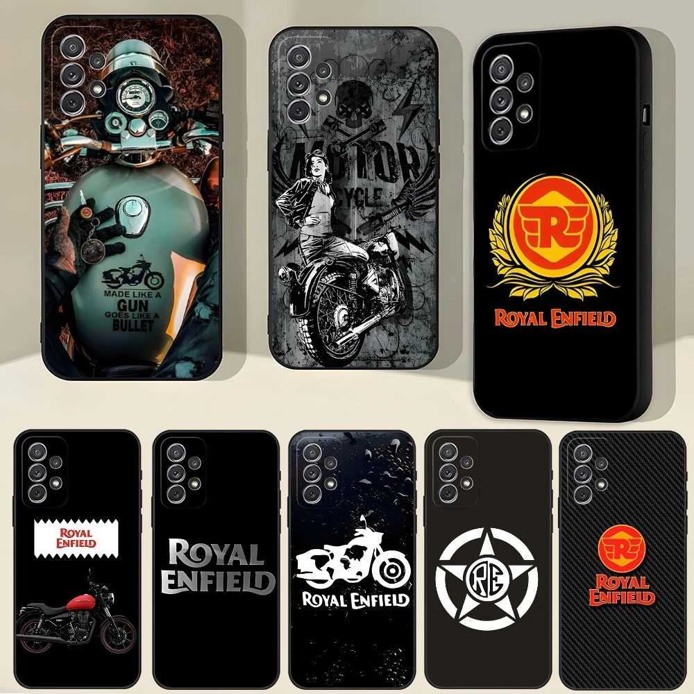 R-Royal enfields Phone Case for Samsung S23 Ultra S24 S22 S20 Fe S21 Plus Galaxy A54 A34 A24 A53 M54 Note 20 Back Cover