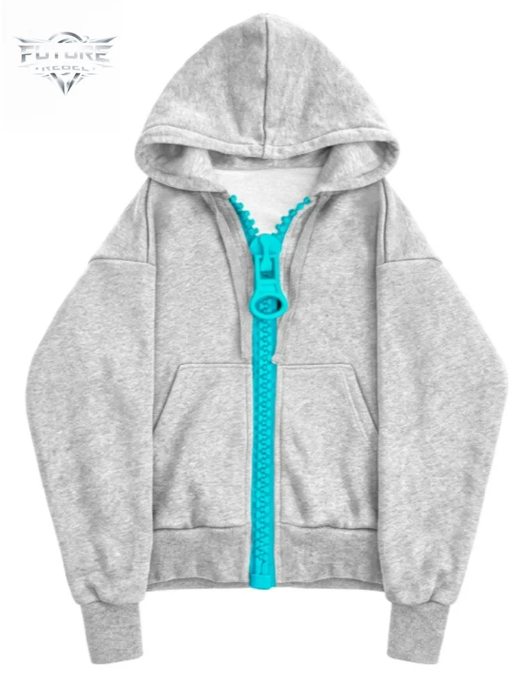 Mens Hoodie Oversized Zipper Streetwear Sweatshirt Harajuku Unisex Loose Fit Couple Style Casual Fashion Trend Arrival American