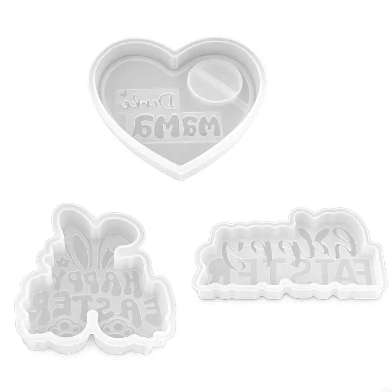 

Happy Easter Silicone Molds Heart Shaped Silicone Molds for Handmade Decorative Ornament Figurine Home Decoration 87HA