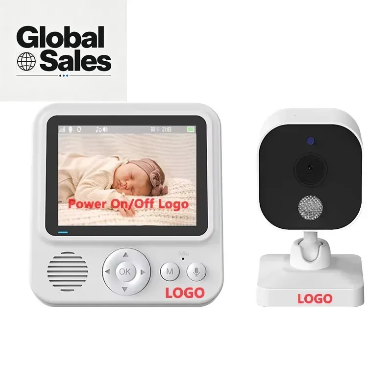 2.4G Wireless Baby with 2.8 Inch LCD Screen, 720P HD Camera, Two-Way Talk, Temperature Detection and Smart Audio for