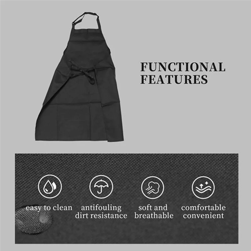 ABFW Adjustable Bib Apron Water Belt Cooking Kitchen Apron Suitable for Women Men Couples