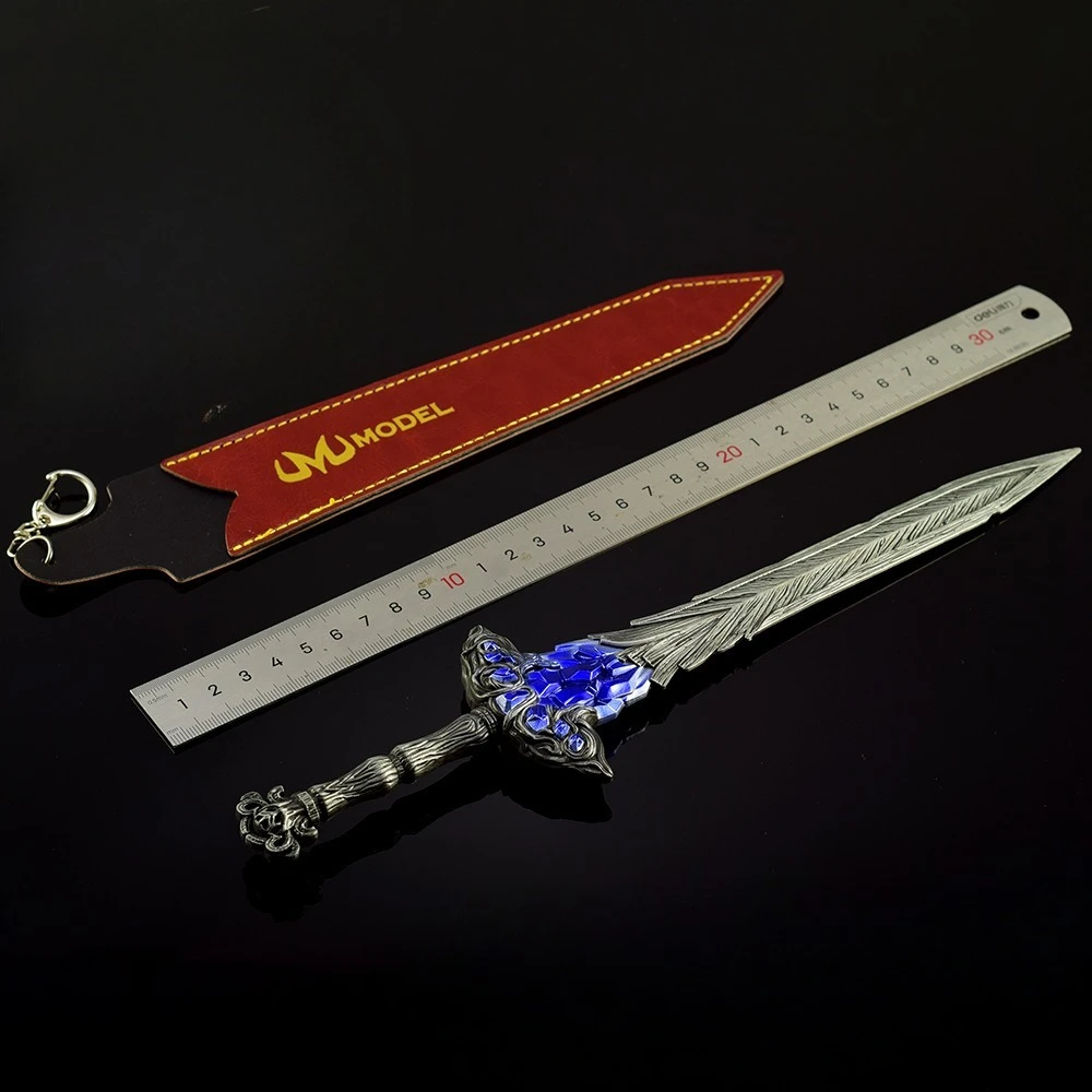 30 cm Lazuli Glintstone Zwaard Legering Spel Perifere Cool Rechte Zwaard Model Decoratie Ornament Geschenken Speelgoed Collectie voor Jongen