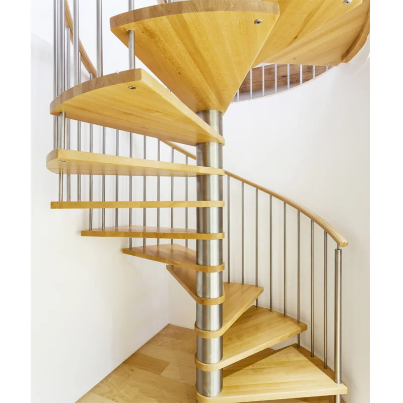 

10 0.Zhang.Custom.Foshan Factory Indoor Metal Rotating Solid Wood Stairs Small Iron Staircase